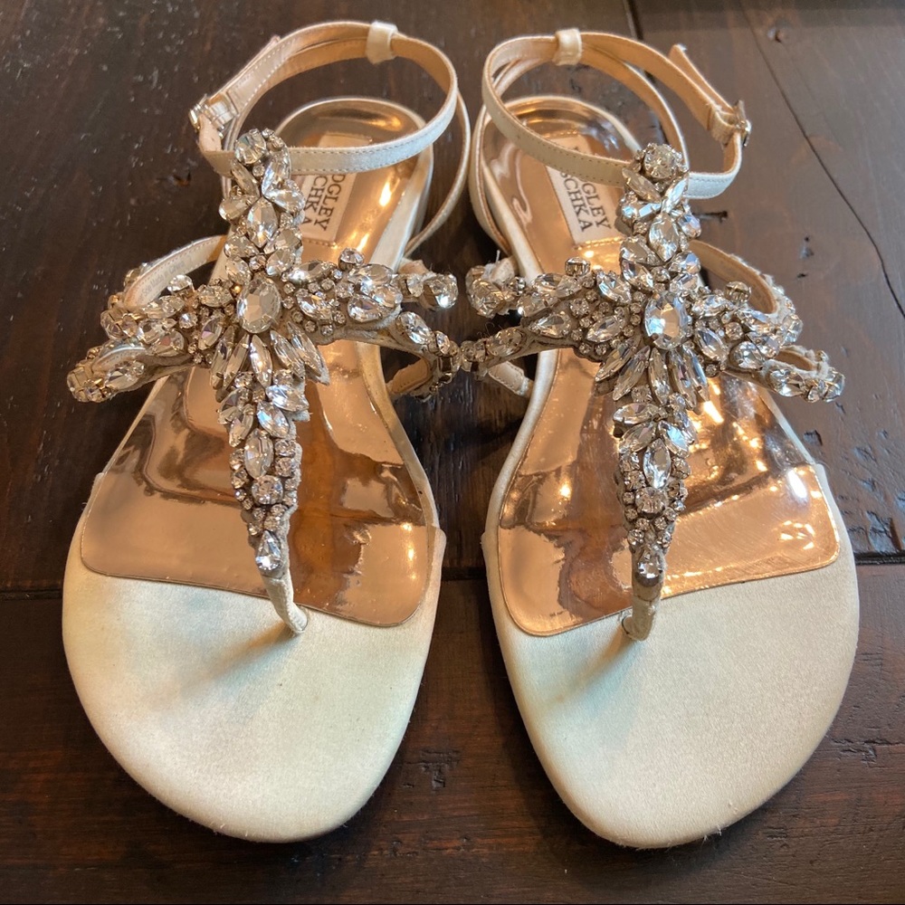 Badgley Mischka Hampden Crystal Embellished Sandal